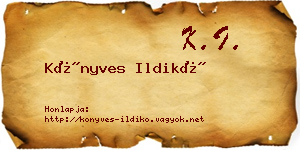 Könyves Ildikó névjegykártya