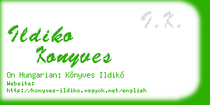 ildiko konyves business card